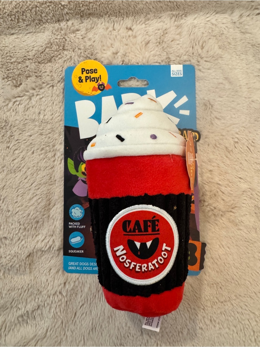 NWT Bark IV Drip Coffee Dog Toy